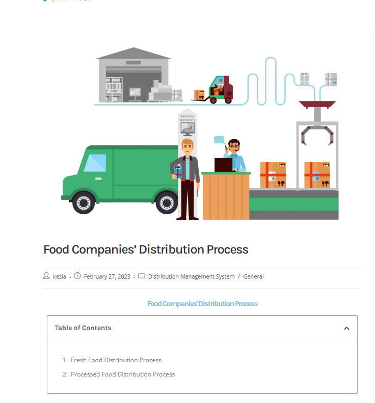 Food Companies Distribution Process